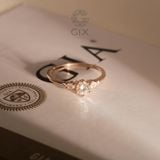  Bộ nhẫn kim cương đính hôn vàng hồng 18k đẹp - Royal Oath | Gix Jewel 