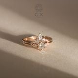  Bộ nhẫn kim cương đính hôn vàng hồng 18k đẹp - Royal Oath | Gix Jewel 