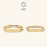  Nhẫn cặp khắc tên đính đá đẹp Gix Jewel - GCR25050081 