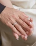  Cặp nhẫn cưới vàng tây 14k kiểu Hàn Quốc đính hột xoàn đẹp Gix Jewelry 