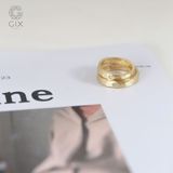  Nhẫn Cưới Vàng 14K Đơn Giản Sang Trọng Khắc Chữ Gix Jewel - GCR25050132 