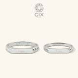  Nhẫn cặp khắc tên đính đá đẹp Gix Jewel - GCR25050081 