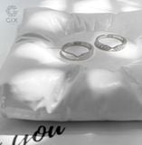  Nhẫn cưới gắn kim cương bạch kim thiết kế vô cực đẹp Diamond full hạt Gix Jewelry 