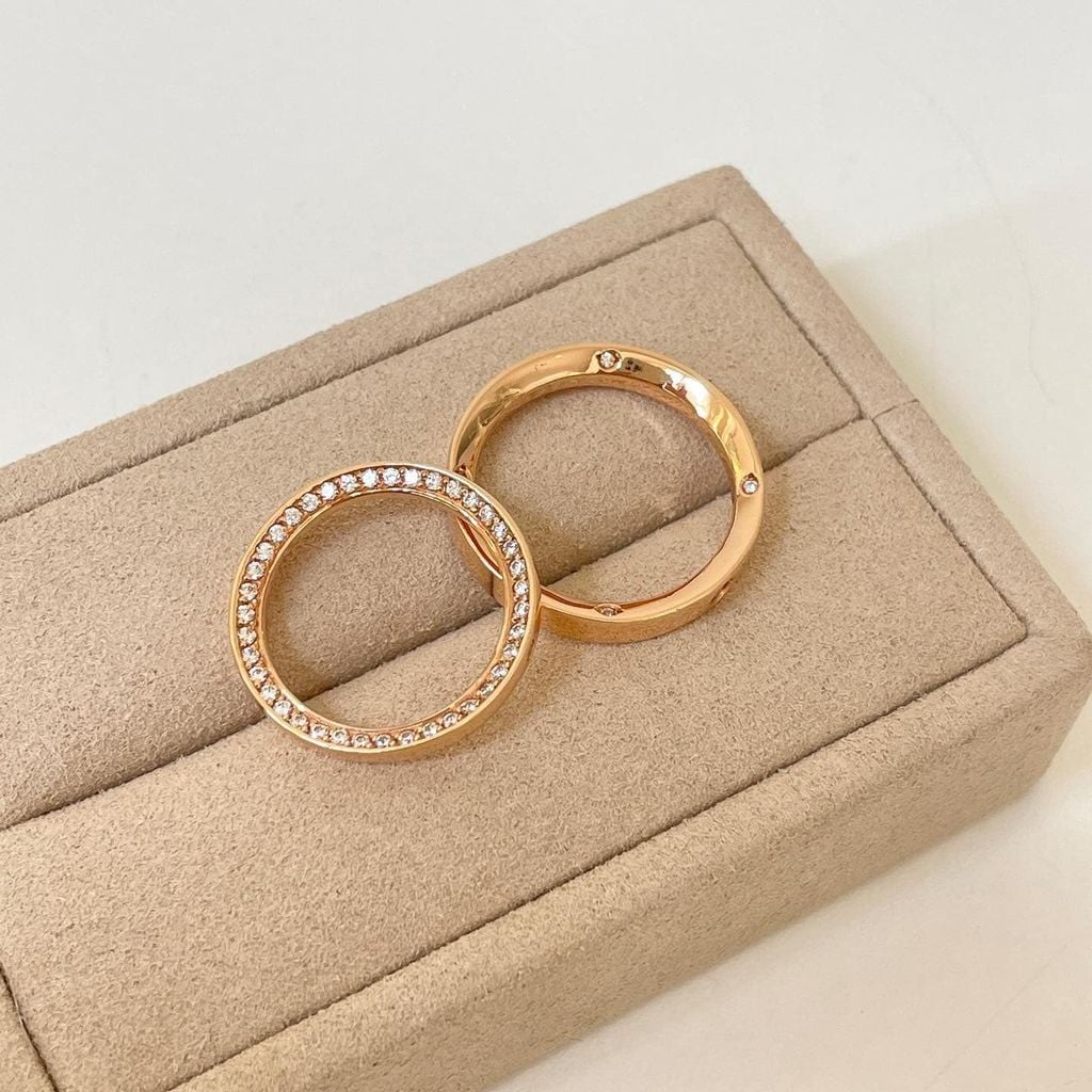 Nhẫn Cưới Kim Cương Đẹp Nhất Vàng 18k Thiết Kế Đơn Giản Sang Trọng GIX