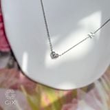  Vòng cổ trái tim vàng tây nữ đẹp gắn chữ cái tên riêng đeo ôm sát cổ Gix Jewel 
