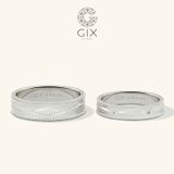  Nhẫn cưới vàng 18k đơn giản đẹp đính kim cương - GCR25050073 