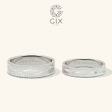  Nhẫn đôi đơn giản thiết kế đính đá đẹp - GCR25050073 