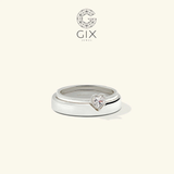  Nhẫn Cưới Vàng 14K Hình Trái Tim Đẹp Đính Moissanite Gix - GCR25050086 