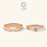  Nhẫn cưới vô cực vàng 14k đính full kim cương tấm Gix - GCR25050072 