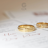  Nhẫn cưới luxury thiết kế riêng vàng tây đính kim cương cao cấp Gix Jewel 