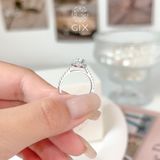  Nhẫn vàng cầu hôn Halo kim cương Moissanite - Celestial Heart | Gix Jewel 