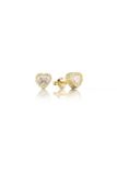  Bông tai bạc cao cấp Gix Jewel mạ vàng trắng đính đá Moissanite trái tim 