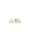  Bông tai kim cương vàng 18k bạc nữ đẹp sang trọng hình tam giác đá Moissanite Gix 