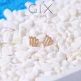  Khuyên tai vàng nữ bạc đẹp hình 12 cung hoàng đạo đính đá lấp lánh cá tính Gix 