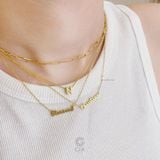  Vòng cổ theo tên chữ vàng tây 18k cho đôi nam nữ bạc mạ vàng thật Gix 