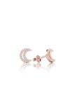  Khuyên tai vàng nữ bạc đẹp Gix Jewel mạ vàng trắng đính đá Moissanite mặt trăng 
