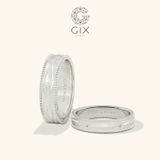 Nhẫn cưới vàng 14k đơn giản đẹp đính kim cương - GCR25050073 