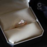  Mẫu nhẫn đính hôn đẹp vàng trắng 18k kim cương cao cấp infinity love Gix 