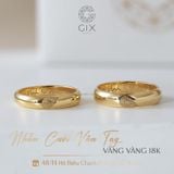  Nhẫn cưới khắc dấu vân tay vàng tây 18k bản mo khắc chữ Gix Jewel 