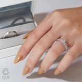  Nhẫn cầu hôn siêu to vàng trắng đẹp giá rẻ đính kim cương tự nhiên Gix Jewel 