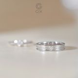  Nhẫn Cưới Vàng 18K Đẹp Đính Kim Cương Gix Jewel - GCR25050113 