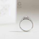  Nhẫn cầu hôn siêu to vàng trắng đẹp giá rẻ đính kim cương tự nhiên Gix Jewel 