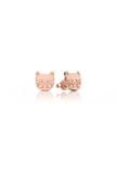  Khuyên tai vàng cho bé bạc ý 925 hình con mèo cute đeo sát tai Gix Jewelry 