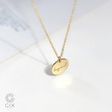  Dây chuyền đôi khắc tên cho nam nữ vàng trắng 18k sợi mảnh nhỏ Gix 