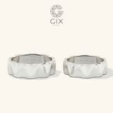  Nhẫn cưới đẹp vàng tây trơn bản to đẹp khắc hoa văn độc lạ Gix Jewelry 