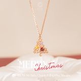  Vòng cổ thời trang nữ vàng tây 18k vàng 10k đính đá đẹp hình cây thông Gix Jewelry 
