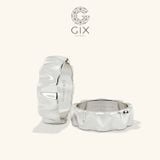  Nhẫn cưới đẹp vàng tây trơn bản to đẹp khắc hoa văn độc lạ Gix Jewelry 