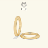  Nhẫn Cưới Vàng 10k Trơn Khắc Tên Theo Yêu Cầu Gix - GCR25050017 