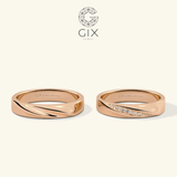  Nhẫn cưới Rosa vô cực vàng 10k đẹp Gix Jewel - GCR25050092 