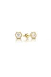  Bông tai vàng trắng bạc xi bạch kim đơn giản dạng nụ đính đá cho nữ Gix Jewelry 