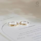  Nhẫn Cưới Vàng 610 Hai Màu Gix Jewel - GCR25050138 