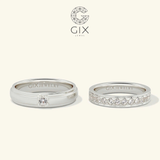  Nhẫn Cưới Vàng 14K Luxury Đính Kim Cương Tự Nhiên Gix Jewel - GCR25050005 