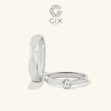  Nhẫn cưới vô cực thiết kế riêng vàng hồng 18k Gix Jewel đính full kim cương thiên nhiên cao cấp khắc tên 