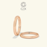 Nhẫn cưới trơn vàng 18k đẹp đơn giản khắc tên theo yêu cầu Gix Jewel 