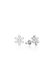  Khuyên tai nữ vàng tây bạc đẹp hình hoa mai đính đá lấp lánh Gix Jewel 