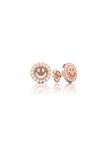  Bông tai nữ đẹp vàng 610 bạc 925 hình mặt cười đính kim cương tấm Gix Jewel 