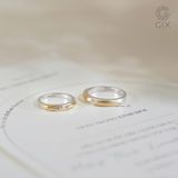  Nhẫn Cưới Vàng 610 Hai Màu Gix Jewel - GCR25050138 