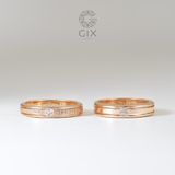  Nhẫn Cưới Đẹp Vàng 18K Gix Jewel Đính Kim Cương Cao Cấp - GCR25050029 