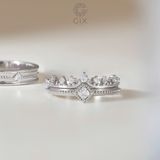  Nhẫn Cưới Vàng 18K Đẹp Đính Kim Cương Gix Jewel - GCR25050113 