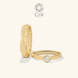 Nhẫn cưới vô cực vàng 18k đính full kim cương tấm Gix - GCR25050072 