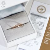  Nhẫn cầu hôn vàng 18k đẹp đơn giản bạc s925 đính kim cương cao cấp Gix Jewel 