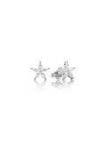  Khuyên tai bạc nữ vàng tây 18k hình ngôi sao đính đá lấp lánh đeo cá tính Gix 
