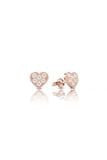  Bông tai kim cương nhân tạo vàng trắng bạc ý 925 hình trái tim dễ thương Gix Jewelry 
