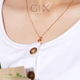  Dây chuyền vàng nữ hình trái cherry sợi chữ cong kiểu mới vàng 18k đẹp nhất GixJewelry 