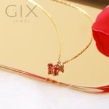  Dây chuyền vàng nữ hình trái cherry sợi chữ cong kiểu mới vàng 18k đẹp nhất GixJewelry 