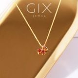  Dây chuyền vàng nữ hình trái cherry sợi chữ cong kiểu mới vàng 18k đẹp nhất GixJewelry 